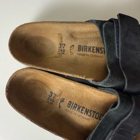 Birkenstock Oita Suede Leather Sandal Black 6 - Picture 6 of 8